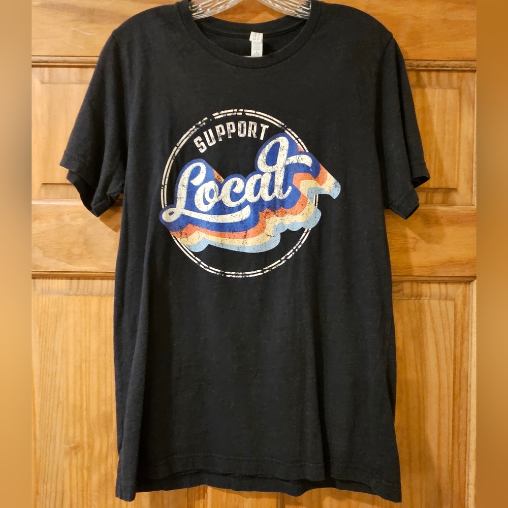 Bella Canvas Black Short Sleeve Tee Retro Americana Style